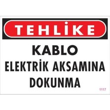 Mbb E-Ticaret Elektrik Kablosu Uyarı Levhası 25X35 KOD:1117
