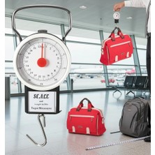 Epilons 22 KG/50LB Kancalı Tartı Aleti 1 Metre Mezuralı Askılı Balıkçı Terazisi