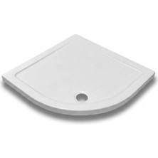 Pano - 90X90 cm Oval Monoflat Duş Teknesi Beyaz Outlet - OPTK000104-