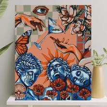 Altes Grup Hobi Sanat Sayılarla Boyama Tuval Seti Fırça Boya Dahil (Çıtalı) 40X50 cm - Rönesans