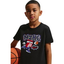 Nike Sportswear Kids Tee Box Hoops Kids Tee Grafik Baskılı Çocuk Tişört Siyah