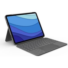 Altes Grup Combo Touch Klavyeli iPad Kılıfı, Ayrılabilir, Trackpad ve Smart Connector Özellikli, Arka Aydınlatma ve Destek Ayaklı Klavye, iPad Pro 11 Inç 1. 2. 3. ve 4. Nesil ile Uyumlu, Gri