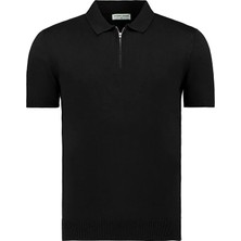 Anthony Jackson Erkek Fit Fermuarlı Triko Polo Tişört Stefano