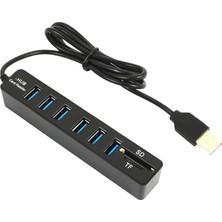 Altes Grup 9146 USB Hub 6 Port Microsd Tf Sd Kart Okuyucu 1 Metre USB Çoklayıcı 1 Adet Micrsd (Tf) 1 Adet Sd Veri Hızı 480MBPS'YE Kadar *dizüstü-Masaüstü Bilgisayar Portlarını Kolayca Çoklar
