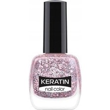 Altes Grup Rose Keratin Nail Color Glitter No: 410 - Keratin Içerikli Güçlendirici Parlak Oje