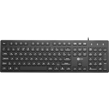 Altes Grup KB102 Sayısal Tuş Takımına Sahip, Sıvı Dökülmelerine Dayanıklı 355 gr Ayarlanabilir Yükseklik 42.9 x 12.8 x 2 cm Win, Mac, Linux ile Uyumlu USB Kablolu Türkçe Q Klavye Siyah