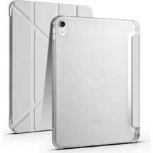 Altes Grup Kılıf iPad 10.nesil 10.9 Inç Ile Uyumlu Kalemlikli, Uyku Modlu, Mıknatıslı, Üçgen Standlı, Darbeye Dayanıklı Kaplama Akıllı Kılıf (Gri, Ipad 10. Nesil 10.9 Inç ile Uyumlu)