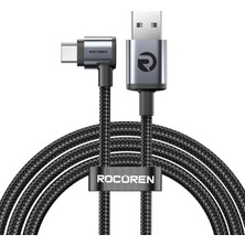 Altes Grup Usb-A To Type-C 90° 3A Hızlı Şarj ve Data Kablosu 1 Metre