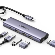 Altes Grup Type-C To 4K/60Hz HDMI 3*usb 3.0 100W Pd Güç Girişi Çoklayıcı Hub Adaptör