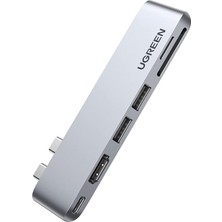 Altes Grup Macbook Pro Air Için Thunderbolt 3 Type-C HDMI USB 3.0 Tf Sd Kart Okuyucu Hub Adaptör