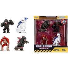 Altes Grup 253252035, Godzilla 4'lü Figür Seti, Die-Cast (Metal), Pop-Culture Dizayn, Koleksiyon Figürleri, Godzilla, King Kong, Shimo, Skar, 6.5 Cm, 2.5"