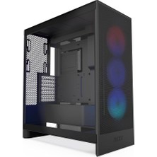 Altes Grup H7 Flow Rgb | Fanlı Orta Kule Atx Hava Akışı Muhafazası | Doğrudan Gpu Soğutma Için Zeminde Fan Destekler | 360 mm Tek Çerçeveli Fan | Kablo Yönetimi | Siyah