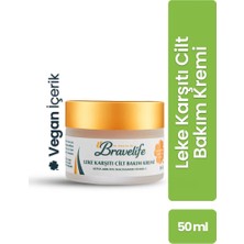 Bravelife Aydınlatıcı Canlandırıcı Vitamin (C-B3) Niacinamide Arbutin AHA BHA Vegan Leke Karşıtı Cilt Bakım Kremi 50 ML