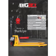 Biglift Dfe-25 2,5 Ton Manuel Transpalet Kırmızı Tekerli Palet Taşıma Arabası