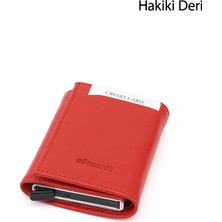 Gönderi(r) Kadın Kırmızı  Hakiki Deri Mekanizmalı Cüzdan