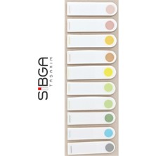 Sibga Tasarım 10 Renk 200 Yaprak Renkli Postit Sticker Yapışkanlı Not Kağıdı Post It