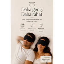 Icon Silk % 100 Saf Ipek Uyku Maskesi Göz Bandı (Kömür)