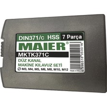 Maier 7 Parça M3-12 DIN371 Düz Kılavuz Takımı