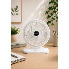 Aetcr Masaüstü Vantilatör Taşınabilir 3 Kademeli Şarjlı Masaüstü Soğutucu Fan 180° Ayarlanabilir