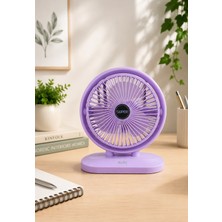 Aetcr Masaüstü Vantilatör Taşınabilir 3 Kademeli Şarjlı Masaüstü Soğutucu Fan 180° Ayarlanabilir