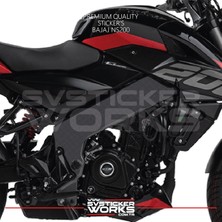 Sv Sticker Works Bajaj NS200 Orta Şase Karbon Kaplama Sticker Etiket Modeli