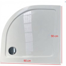  piyasa - monoflat duş teknesi oval 90*90 beyaz outlet - oplo0007-