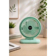Aetcr Masaüstü Vantilatör Taşınabilir 3 Kademeli Şarjlı Masaüstü Soğutucu Fan 180° Ayarlanabilir