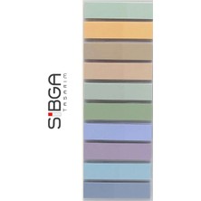 Sibga Tasarım 10 Renk 200 Yaprak Renkli Postit Sticker Yapışkanlı Not Kağıdı Post It