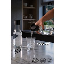 Muf Home Akıllı Kapaklı Sürahi 1000 cc - Eğildiğinde Otomatik Açılan Başucu ve Mutfak Su Sürahisi Karaf Bpa Içermez Yerli Üretim