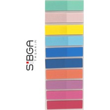 Sibga Tasarım 10 Renk 200 Yaprak Renkli Postit Sticker Yapışkanlı Not Kağıdı Post It