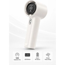 XBeam Dijital Ekranlı 100 Kademeli Turbo Vantilatör Şarjlı El Fanı 1200 Mah Taşınabilir