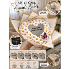 Hayalince Kişiye Özel Aynalı Buket | Isim Yazılı Papatya Buketi | Sevgiliye Hediye