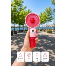 XBeam Su Buharlı Şarjlı Mini Fan Taşınabilir El Vantilatörü Meyve Temalı 3 Kademeli Hız Ayarı