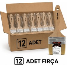Stargil Usta Extra Kestirme Fırça 90 mm | Doğal Kıl Boya Fırçası | Ahşap Saplı Profesyonel Boya Fırçası