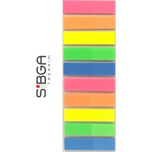 Sibga Tasarım Şeffaf Renkli Postit Not Kağıdı 200 Yaprak