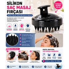 Mersi Shop Silikon Saç Masaj Fırçası | Duş Tarağı Saç Derisi Masaj ve Şampuan Fırçası