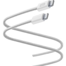 Cellularline Cellularlıne Flexforce Usb-C To Usb-C 60W Orgu Kablo 2m - Beyaz