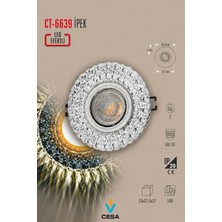 Cesaa Elektrik Cata CT-6639 Ipek Cam Spot Dekoratif LED Efektli Kristal Cam Spot (Ampulsüz)