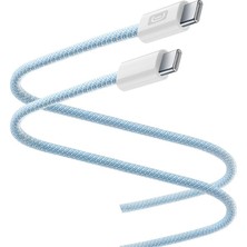 Cellularline Cellularlıne Flexforce Usb-C To Usb-C 60W Orgu Kablo 2m - Mavi