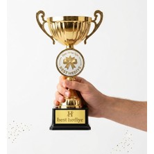 Best Hediye Global Altın Ödül Kupası 34 Cm-Istenilen Yazı ve Logoyla