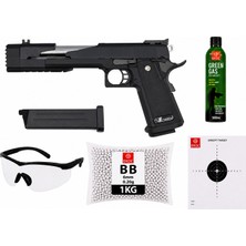 We 7" Dragon  Bk Full Otomatik Aırsoft Greengas, BB ve Koruyucu Gözlük,Hedef Kağıdı Hediyeli