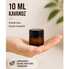 Kozpak 1 Adet 10 ml Amber Cam Kavanoz Siyah Kapaklı Kozmetik Krem Balm Kabı