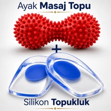 Topuk Dikeni Tabanlık Silikon Tabanlık Topuk Pedi Topuk Ayak Ağrıları Için ve Ayak Masaj Aleti Silindiri Kırmed
