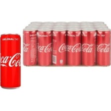 Coca-Cola 330 ml Kutu 24 Adet Ferahlatıcı Özelliği ile Soğuk İçecekler Arasında Popüler