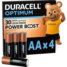 Duracell Optimum Aa Alkalin Kalem Pil (4'lü Paket) 1,5V - Lr6 MX1500