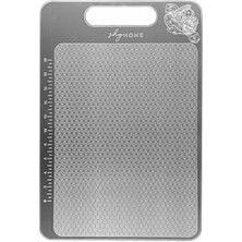 Özel Tasarımlı 304 Paslanmaz Çelik Kesme Tahtası1,5 mm Kalınlık, 23 x 34 cm Yıkanabilir, Gı