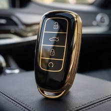 Rem Anahtar Tiggo 7 Tiggo 8 Omoda 5 Uyumlu Smart Oto Anahtar Kılıfı - Siyah