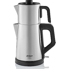 Arzum AR3129 Deminde Çay Makinesi 1800W, 1 L Demlik Kapasitesi, Inox