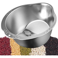 Mallart® Çok Amaçlı Pirinç Meyve Makarna Süzgeci Paslanmaz 304 Çelik