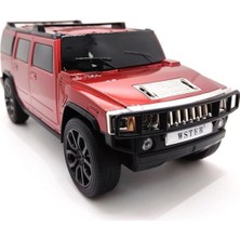 Tastech Hummer Jeep Görünümlü Bluetooth Speaker Sd Kart USB Fm Radyolu Şarjlı Taşınabilir Kablosuz Hoparlör-Kırmızı